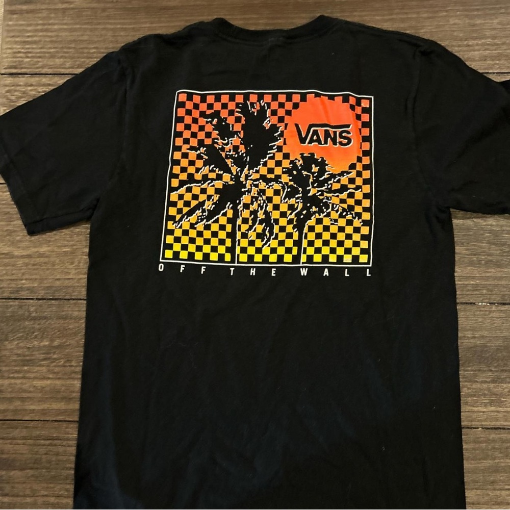 Vans Black and Orange Graphic Tee